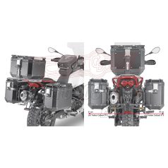   Oldaldoboz tartó cső MOTO GUZZI V85 TT (2019-2023) GIVI Trekker Outback dobozhoz