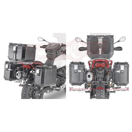Oldaldoboz tartó cső MOTO GUZZI V85 TT (2019-2023) GIVI Trekker Outback dobozhoz