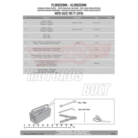 Oldaldoboz tartó cső Moto Guzzi V85 TT (2019-2022) GIVI
