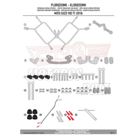 Oldaldoboz tartó cső Moto Guzzi V85 TT (2019-2022) GIVI
