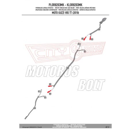 Oldaldoboz tartó cső Moto Guzzi V85 TT (2019-2022) GIVI