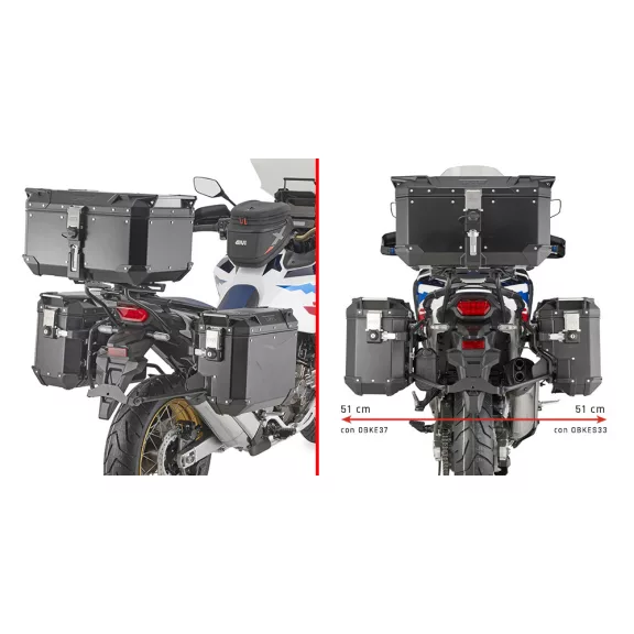 Oldaldoboz tartó cső HONDA CRF1100L Africa Twin (2020-2026), HONDA CRF1100L Africa Twin Adventure Sports (2020-2026) GIVI Trekker Outback dobozhoz Oldaldoboz tartó cső HONDA CRF1100L Africa Twin (2020-2026), HONDA CRF1100L Africa Twin Adventure Sports (2020-2026) GIVI Trekker Outback dobozhoz