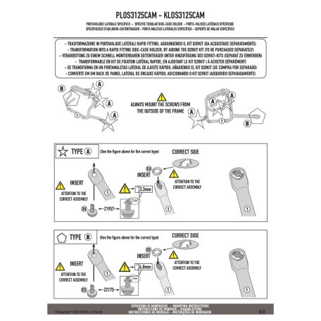 Oldaldoboz tartó cső SUZUKI V-Strom 800DE (2023-2025), SUZUKI V-Strom 800SE (2023-2025) GIVI Trekker Outback dobozhoz
