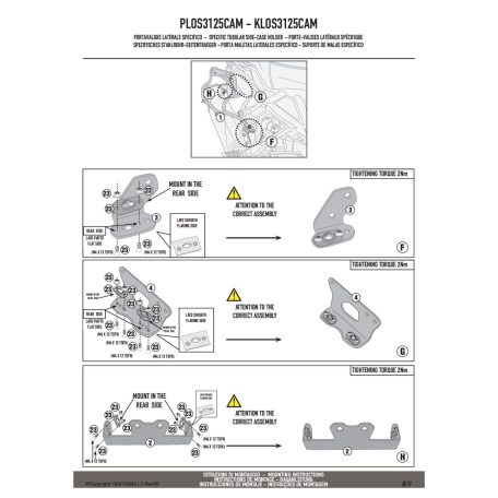Oldaldoboz tartó cső SUZUKI V-Strom 800DE (2023-2025), SUZUKI V-Strom 800SE (2023-2025) GIVI Trekker Outback dobozhoz