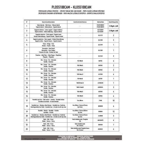 Oldaldoboz tartó cső BMW R 1200 GS Adventure (2014-2018), BMW R 1200 GS (2013-2018), BMW R 1250 GS (2019-2023), BMW R 1250 GS Adventure (2019-2024) GIVI Trekker Outback dobozhoz