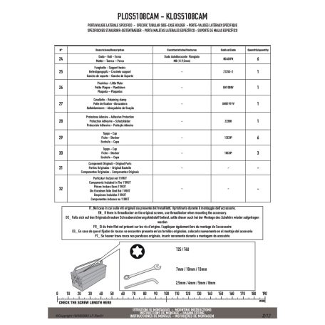 Oldaldoboz tartó cső BMW R 1200 GS Adventure (2014-2018), BMW R 1200 GS (2013-2018), BMW R 1250 GS (2019-2023), BMW R 1250 GS Adventure (2019-2024) GIVI Trekker Outback dobozhoz