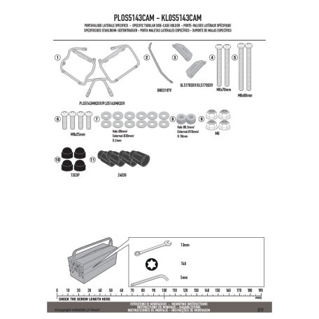 Oldaldoboz tartó cső BMW R 1300 GS (2024-2025) GIVI Trekker Outback dobozhoz