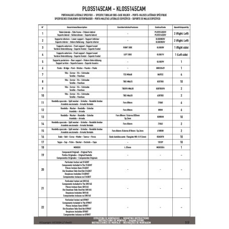 Oldaldoboz tartó cső BMW F 900 GS (2024-2025) GIVI Trekker Outback dobozhoz