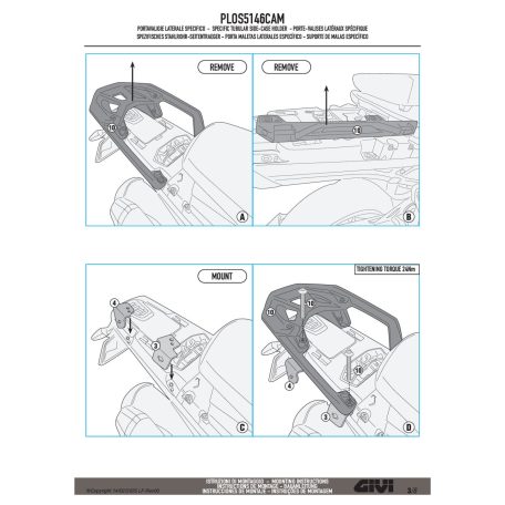 Oldaldoboz tartó cső BMW R 1300 GS Adventure (2025) GIVI Trekker Outback dobozhoz