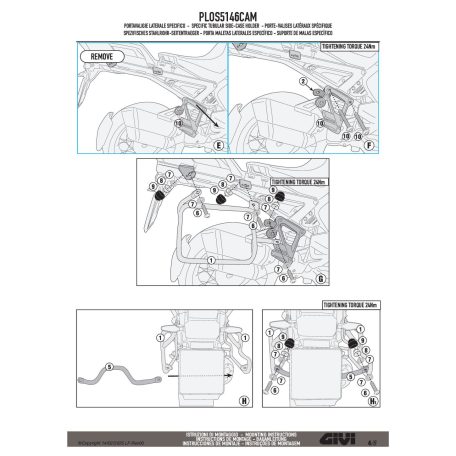 Oldaldoboz tartó cső BMW R 1300 GS Adventure (2025) GIVI Trekker Outback dobozhoz