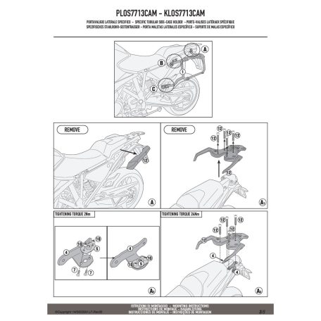 Oldaldoboz tartó cső KTM 1290 Super Adventure R / S (2021-2025) GIVI Trekker Outback dobozhoz