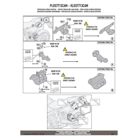 Oldaldoboz tartó cső KTM 1290 Super Adventure R / S (2021-2025) GIVI Trekker Outback dobozhoz