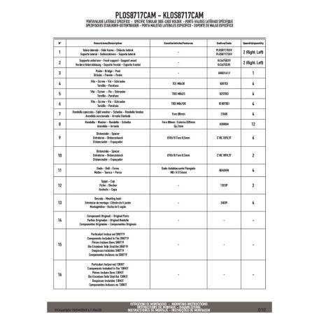 Oldaldoboz tartó cső BENELLI TRK702 (2023-2025), BENELLI TRK702 X (2023-2025) GIVI Trekker Outback dobozhoz