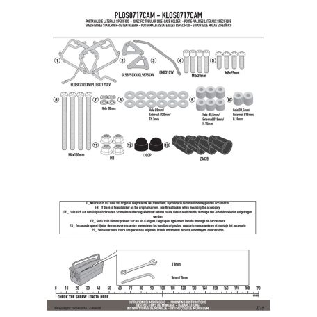 Oldaldoboz tartó cső BENELLI TRK702 (2023-2025), BENELLI TRK702 X (2023-2025) GIVI Trekker Outback dobozhoz
