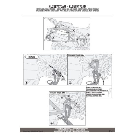 Oldaldoboz tartó cső BENELLI TRK702 (2023-2025), BENELLI TRK702 X (2023-2025) GIVI Trekker Outback dobozhoz