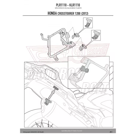 Oldaldoboz tartó cső Honda Crosstourer 1200 / Crosstourer 1200 DCT (2012-2018) GIVI