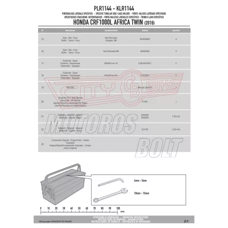 Oldaldoboz tartó cső Honda CRF 1000 L Africa Twin (2016-2017) GIVI Trekker Outback dobozhoz