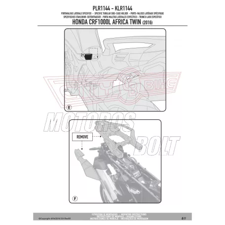 Oldaldoboz tartó cső Honda CRF 1000 L Africa Twin (2016-2017) GIVI Trekker Outback dobozhoz