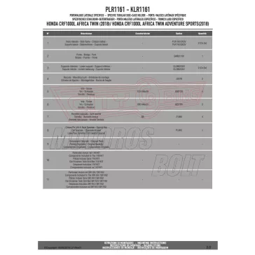   Oldaldoboz tartó cső Honda CRF 1000 L Africa Twin (2018) / Honda CRF 1000 L Africa Twin Adventure Sports (2018) GIVI