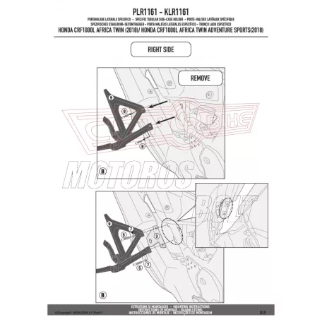 Oldaldoboz tartó cső Honda CRF 1000 L Africa Twin (2018) / Honda CRF 1000 L Africa Twin Adventure Sports (2018) GIVI