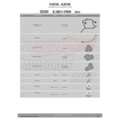   Oldaldoboz tartó cső SUZUKI DL 1000 V-STROM (14-16) / Suzuki DL 1000 V-Strom (2017-2018) GIVI