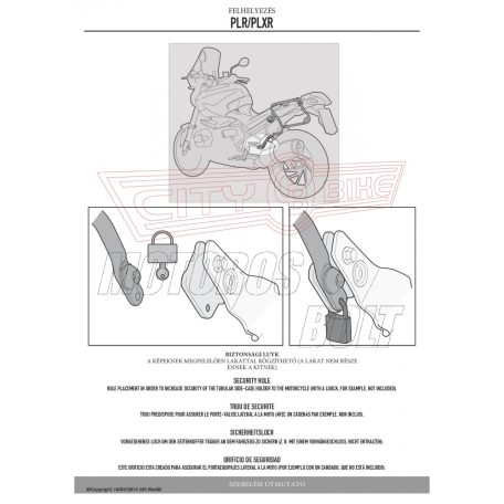 Oldaldoboz tartó cső SUZUKI DL 1000 V-STROM (14-16) / Suzuki DL 1000 V-Strom (2017-2018) GIVI