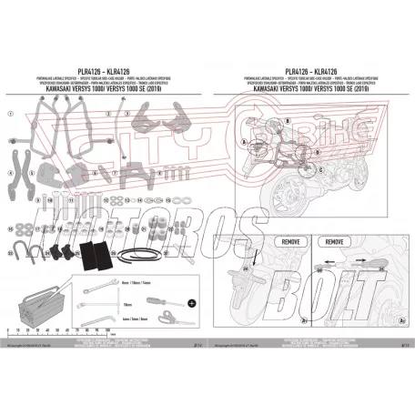 Oldaldoboz tartó cső Kawasaki Versys 1000/SE (2019-2024) GIVI