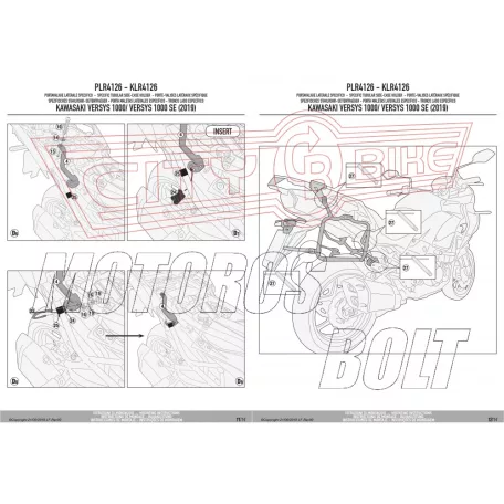 Oldaldoboz tartó cső Kawasaki Versys 1000/SE (2019-2024) GIVI