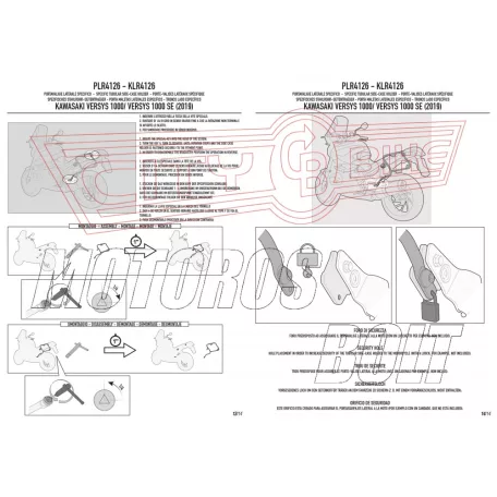 Oldaldoboz tartó cső Kawasaki Versys 1000/SE (2019-2024) GIVI