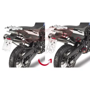   Oldaldoboz tartó cső BMW F 650 GS (08-17) / F 700 GS (13-17) / F 800 GS (08-17) GIVI