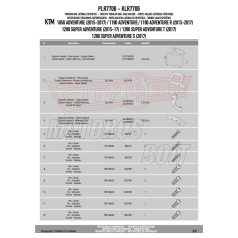   Oldaldoboz tartó cső KTM 1050 Adventure (2015-2016) / 1090 Adventure (2017-2018) / KTM 1190 Adventure / Adventure R (2013-2016) GIVI