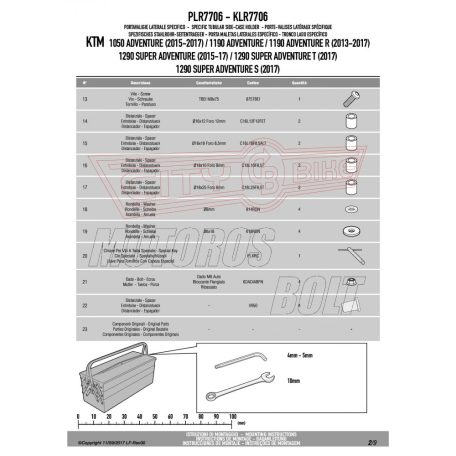 Oldaldoboz tartó cső KTM 1050 Adventure (2015-2016) / 1090 Adventure (2017-2018) / KTM 1190 Adventure / Adventure R (2013-2016) GIVI