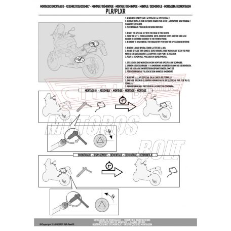 Oldaldoboz tartó cső KTM 1050 Adventure (2015-2016) / 1090 Adventure (2017-2018) / KTM 1190 Adventure / Adventure R (2013-2016) GIVI