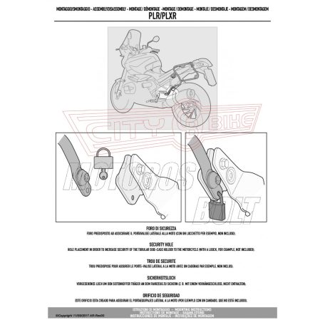 Oldaldoboz tartó cső KTM 1050 Adventure (2015-2016) / 1090 Adventure (2017-2018) / KTM 1190 Adventure / Adventure R (2013-2016) GIVI