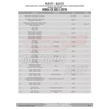  Oldaldoboz tartó cső Honda CB 500 X (2019-2023)/ NX 500 (2024-2025) GIVI