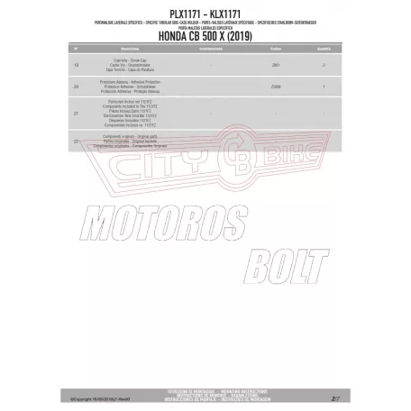 Oldaldoboz tartó cső Honda CB 500 X (2019-2023)/ NX 500 (2024) GIVI