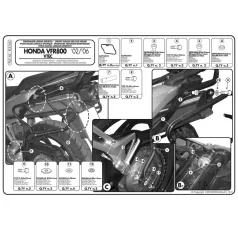 Oldaldoboz tartó cső Honda VFR 800 VTECH (02-11) GIVI