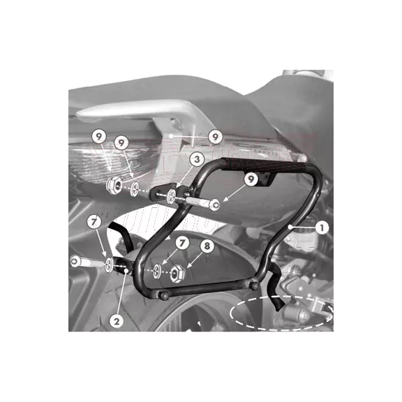 Oldaldoboz tartó cső Honda CBF 500 (04-12) / Honda CBF 600S/ CBF 600N (04-12) / Honda CBF 1000 / ABS (06-09) GIVI Oldaldoboz tartó cső Honda CBF 500 (04-12) / Honda CBF 600S/ CBF 600N (04-12) / Honda CBF 1000 / ABS (06-09) GIVI