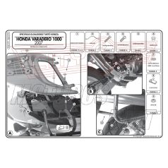   Oldaldoboz tartó cső Honda XL 1000V Varadero / ABS (07-12) GIVI