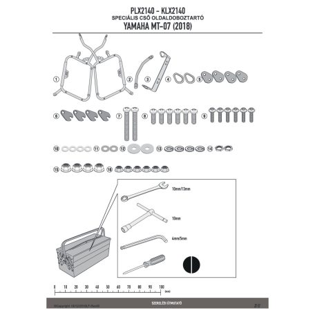 Oldaldoboz tartó cső YAMAHA MT-07 (2018-2019) GIVI