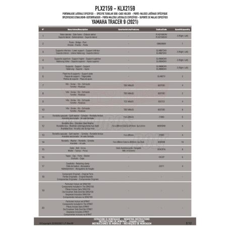 Oldaldoboz tartó cső YAMAHA TRACER 9 / TRACER 9 GT (21-24) GIVI