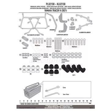   Oldaldoboz tartó cső YAMAHA TRACER 9 / TRACER 9 GT (21-24) GIVI