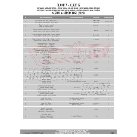 Oldaldoboz tartó cső Suzuki V-Strom 1050 (2020-2024) GIVI