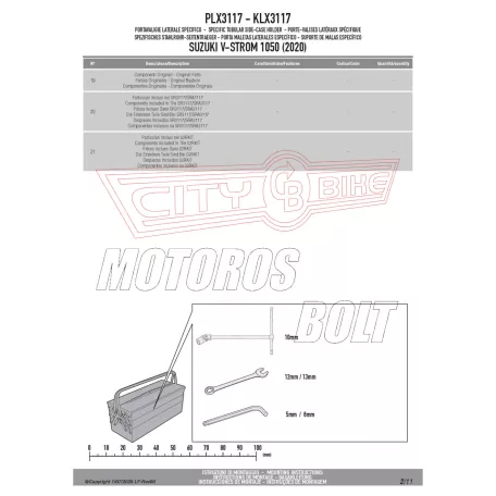 Oldaldoboz tartó cső Suzuki V-Strom 1050 (2020-2024) GIVI