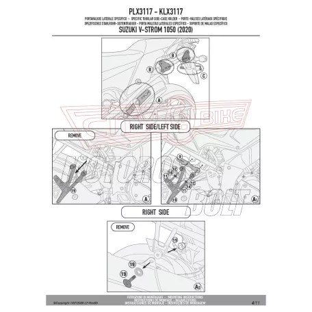Oldaldoboz tartó cső Suzuki V-Strom 1050 (2020-2024) GIVI