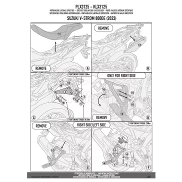   Oldaldoboz tartó cső GIVI SUZUKI V-STROM 800 SE/DE (2023-2026)