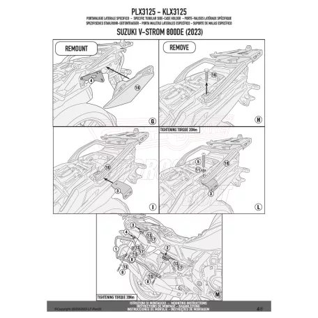 Oldaldoboz tartó cső GIVI SUZUKI V-STROM 800 SE/DE (23-24)