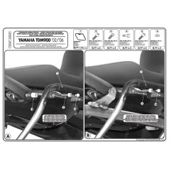 Oldaldoboz tartó cső Yamaha TDM 900 (02-14) GIVI