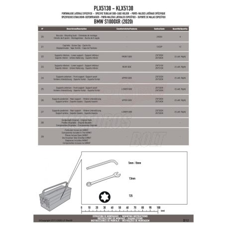 Oldaldoboz tartó cső BMW S 1000 XR (20 > 23) GIVI