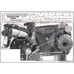   Oldaldoboz tartó cső Kawasaki KLV 1000 (04-10) / Suzuki DL 1000 V-Strom (02-11) GIVI